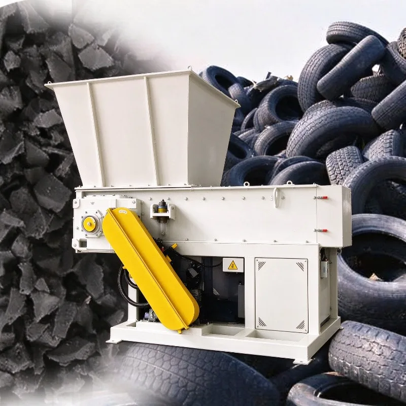 Tire Shredder Machine with Wire Drawing Equipment Waste Tyre Recycling Line for Rubber Powder Making