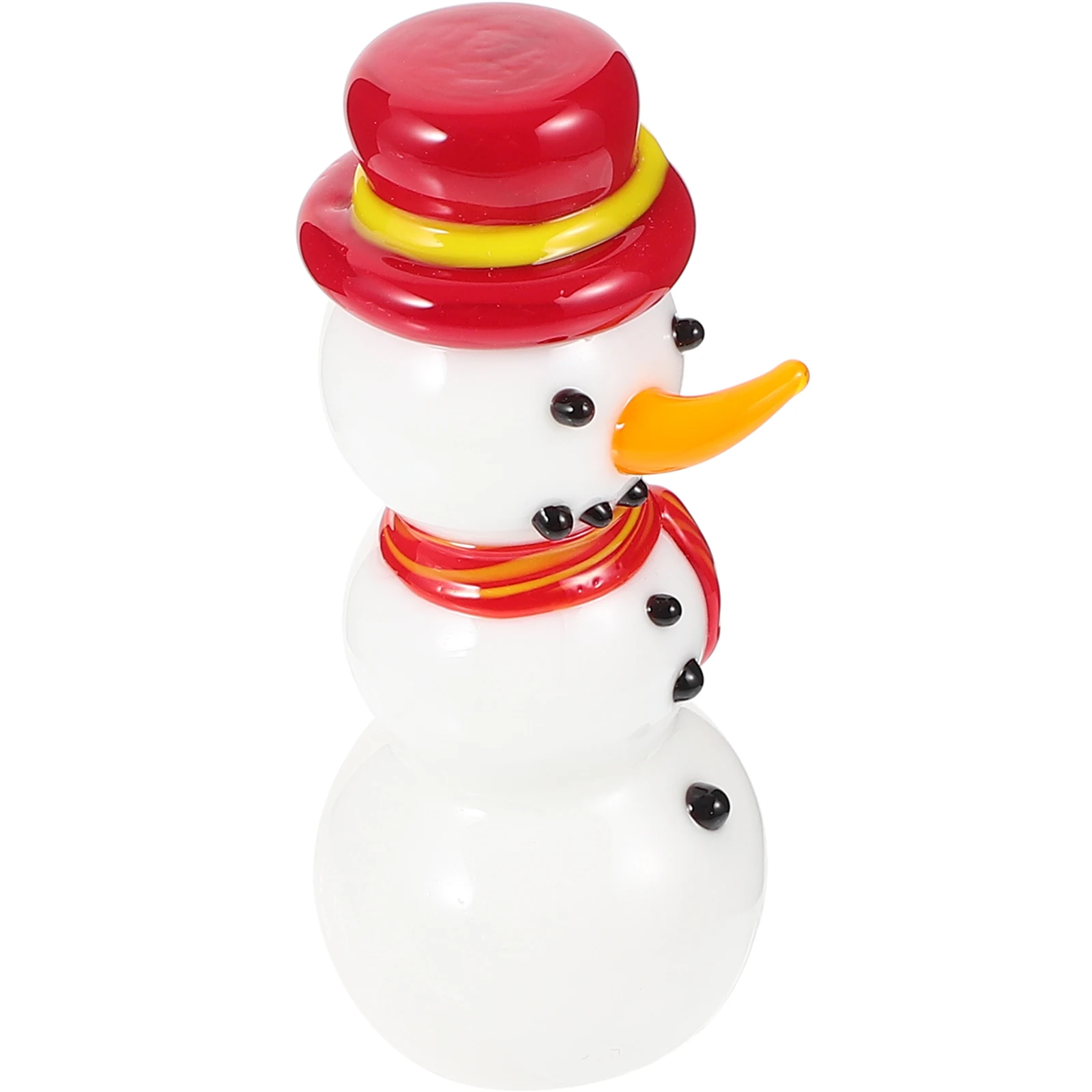 

Winter Figurines Ceramic Snowman Ornaments Christmas Mini Resin Snowmen Decoration Micro Scene