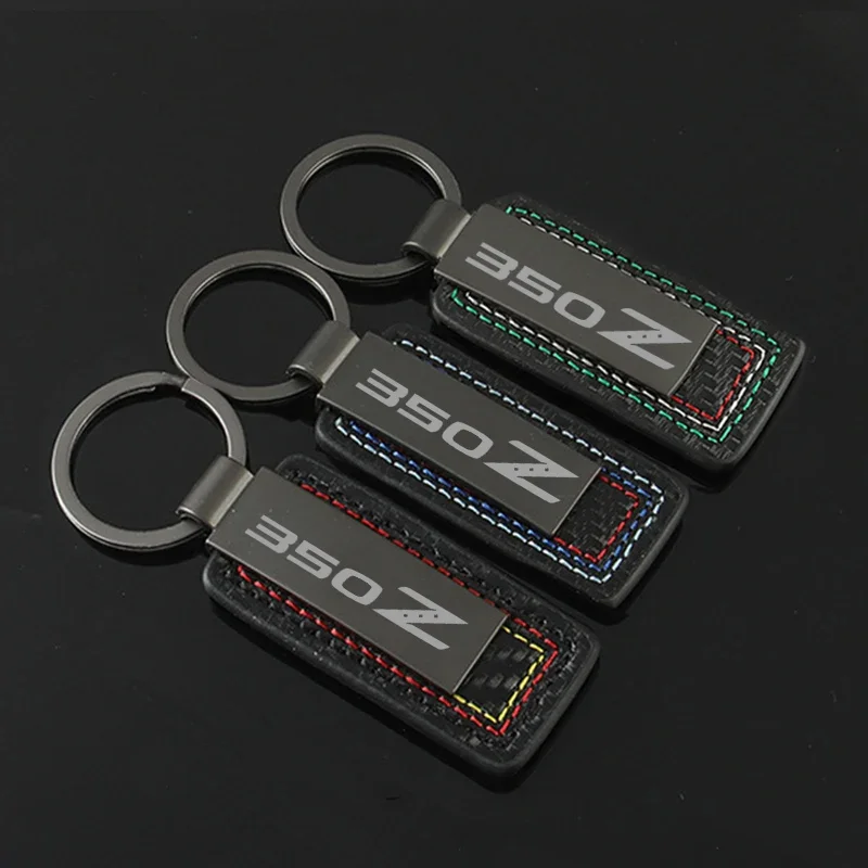 Alloy Car Keychain Keyring Styling for Nissan 350Z Logo Badge Key Chains Rings Buckle Emblem Pendant Gift Vehicle Accessories