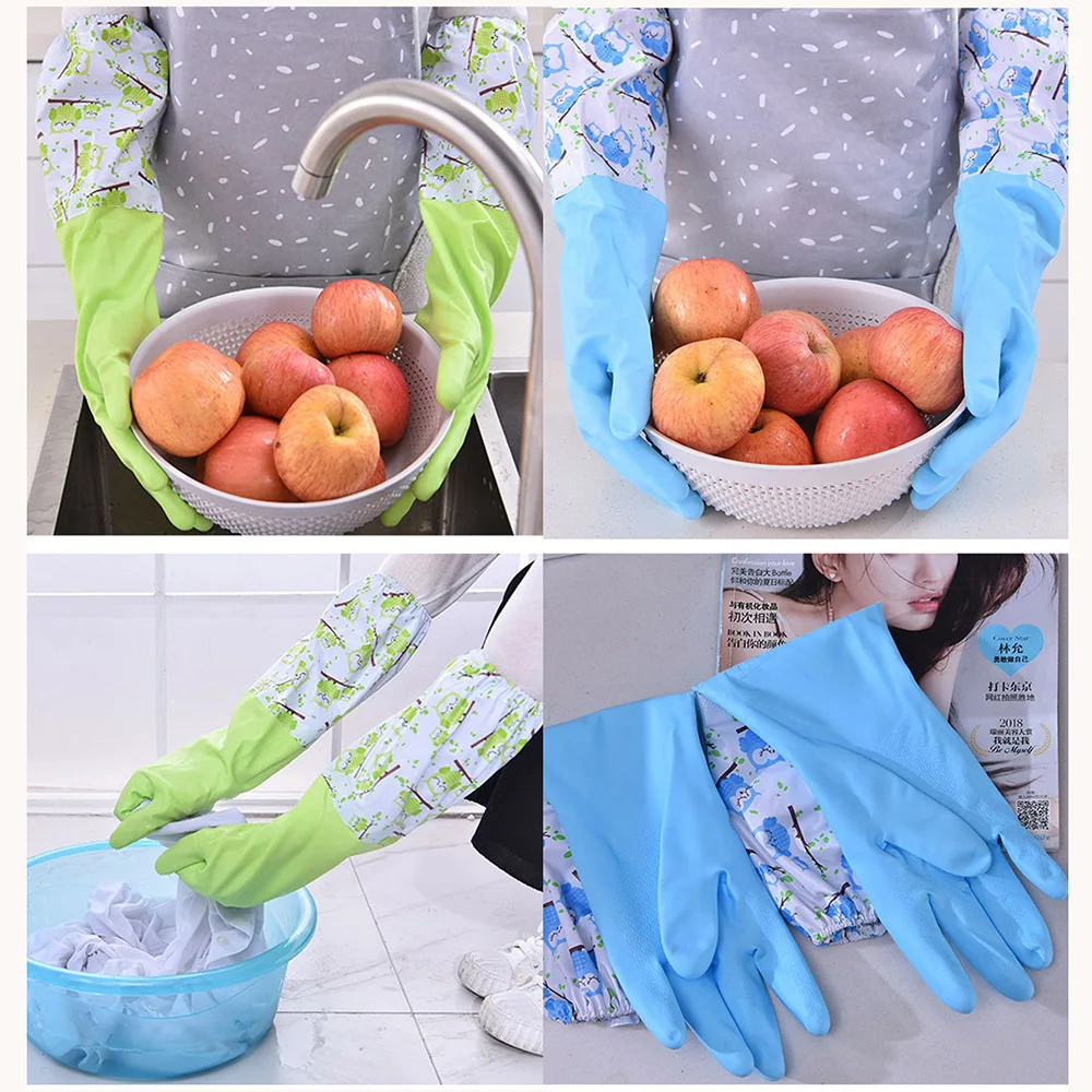 Household Gloves Kitchen Washing Dishes Cleaning Household Rubber Latex PVC Gloves