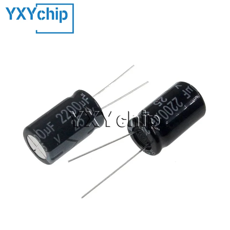 

50pcs 2200uF 25V 2200MFD 25WV 10*25mm Aluminum Electrolytic Capacitor Radial