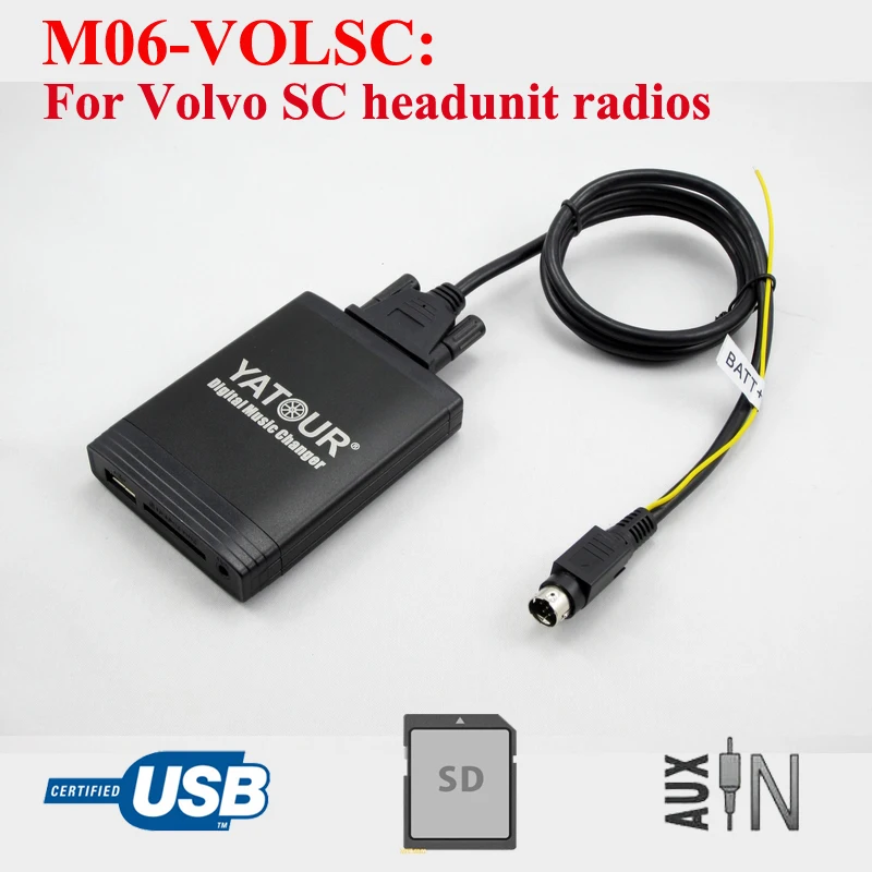 Yatour M06(PRO) digital music changer car stereo USB MP3 player for Volvo SC series radios