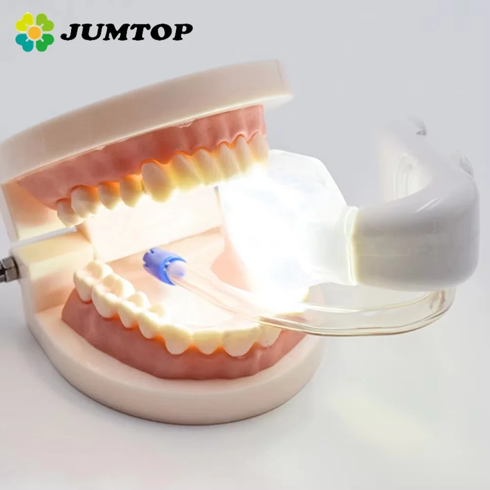 Dental Wireless Intraoral Light with Suction Bite Block Oral Hygiene Endoscope Illuminator Mouth Cheek Retractor Opener