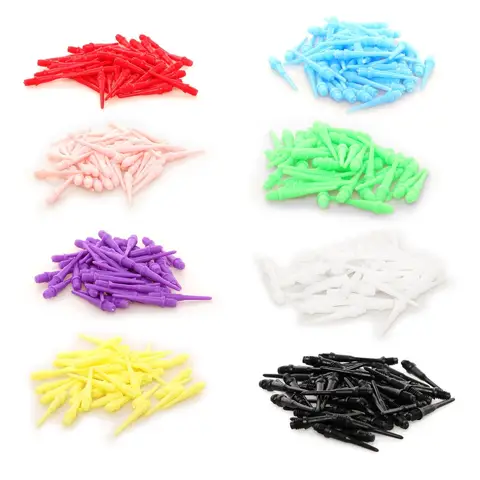 50PC 4.5mm 나사 직경 부드러운 플라스틱 팁 포인트 바늘 교체 다트 흰색 부품 새로운 안전 플라스틱 다트 헤드 액세서리