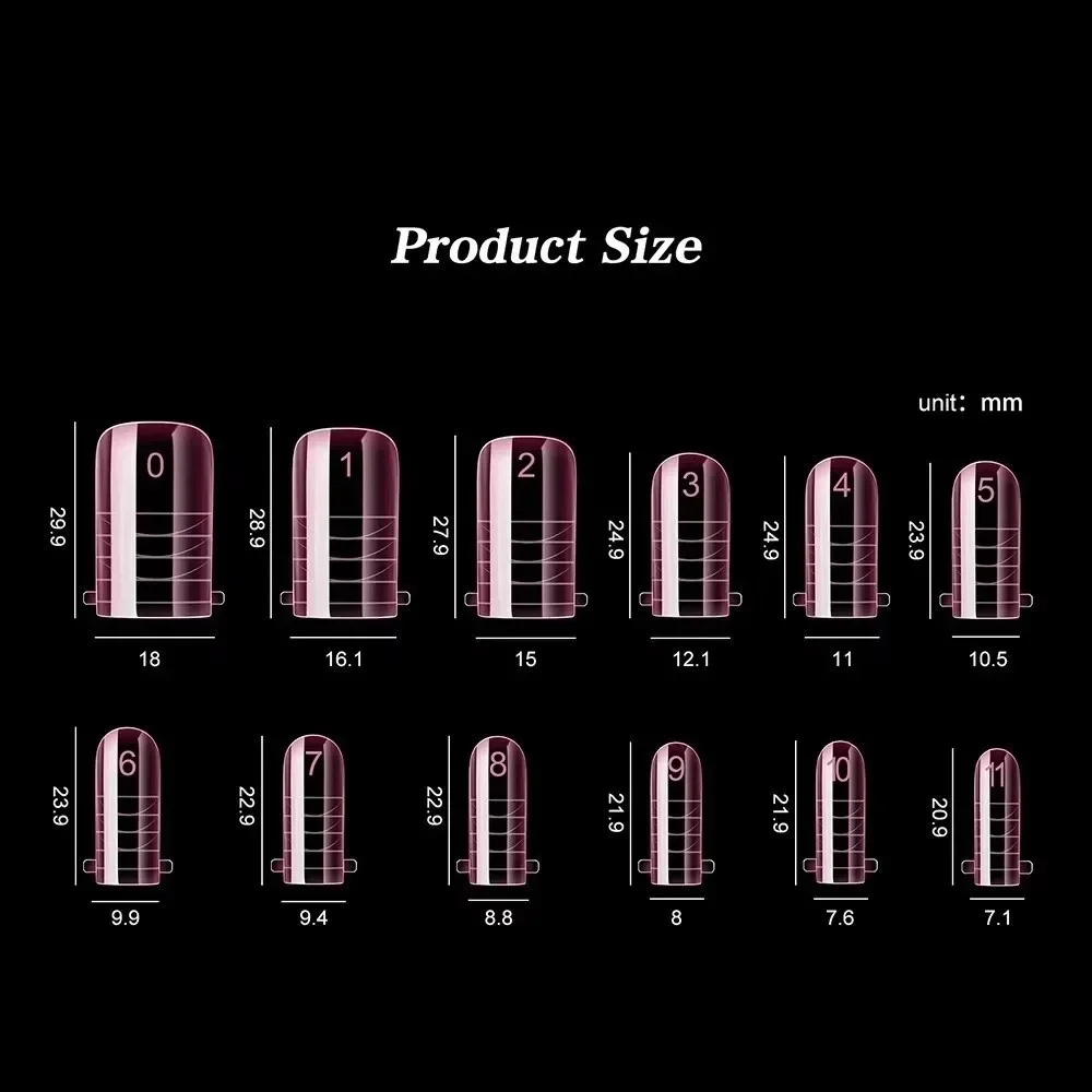 120pcs New Dual Forms Toe Nail Mold Acrylic Full Cover False Tips Toenail Top Forms For Extension