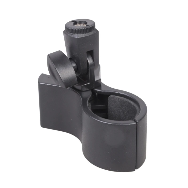 U13B Plastic Microphones Clip Holder NonSlip Sponges Interior w/ Screw for Secure Grip