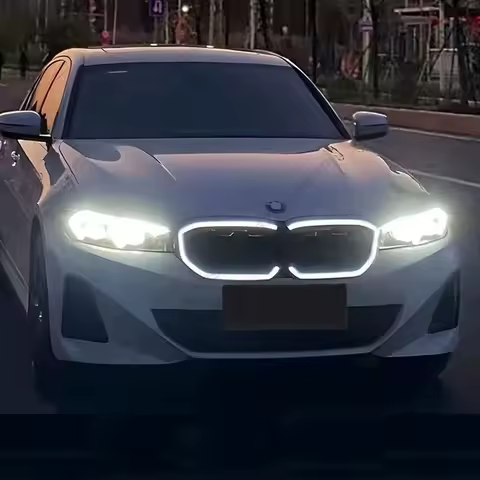 Front Bumper Hood Kidney Grill For BMW G20 G21 G28 325 2022-2025 Racing Grilles Grid With LED Light Single line Double line