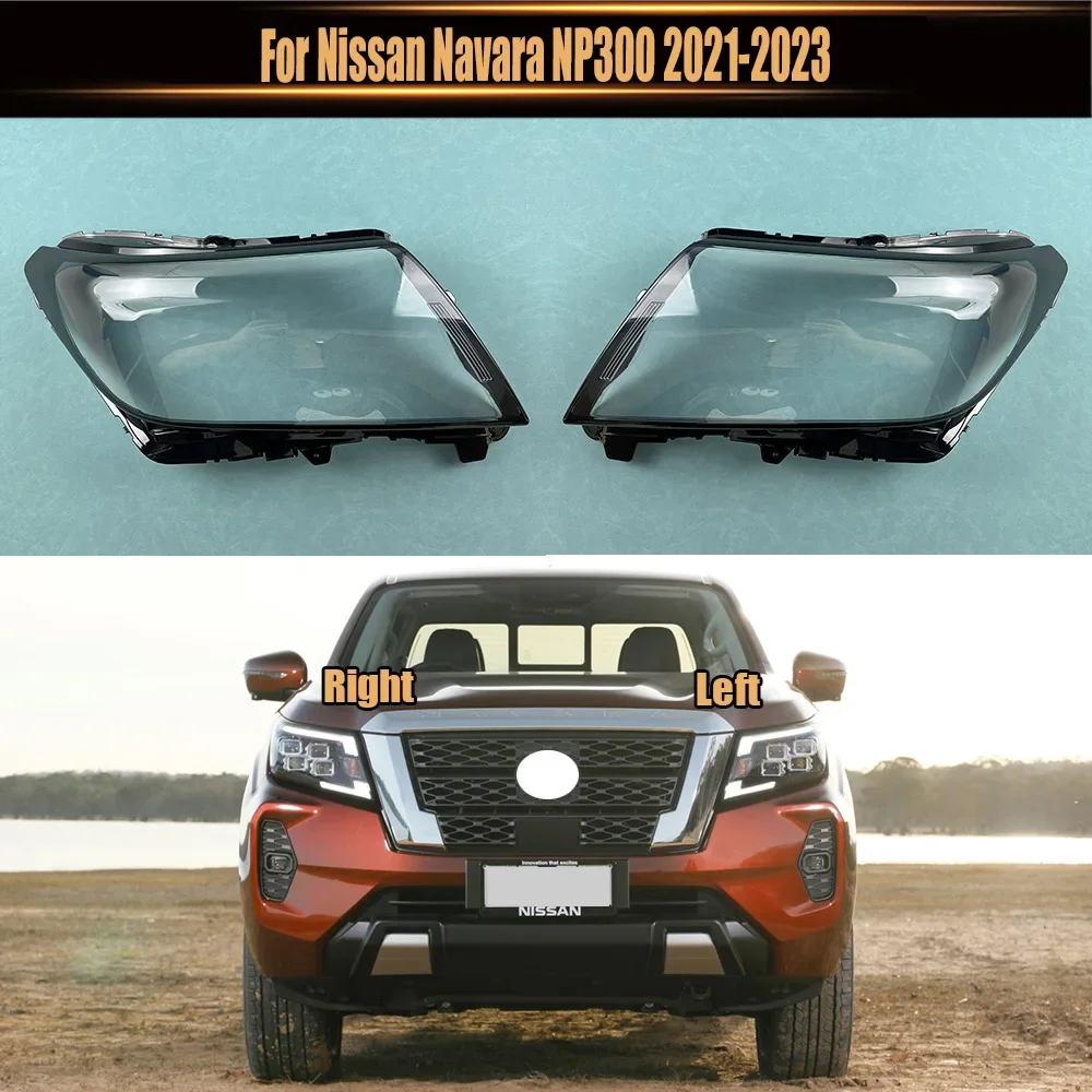 

For Nissan Navara NP300 2021 2022 2023 Lamp Cover Headlamp Shell Transparent Lampshade Headlight Shade Lens Plexiglass