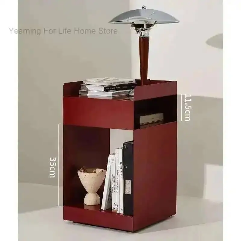 

Sofa Living Room Nordic Side Table Home Modern Iron Bedroom Home Simple Coffee Table Retro Iron Bedside Table Storages