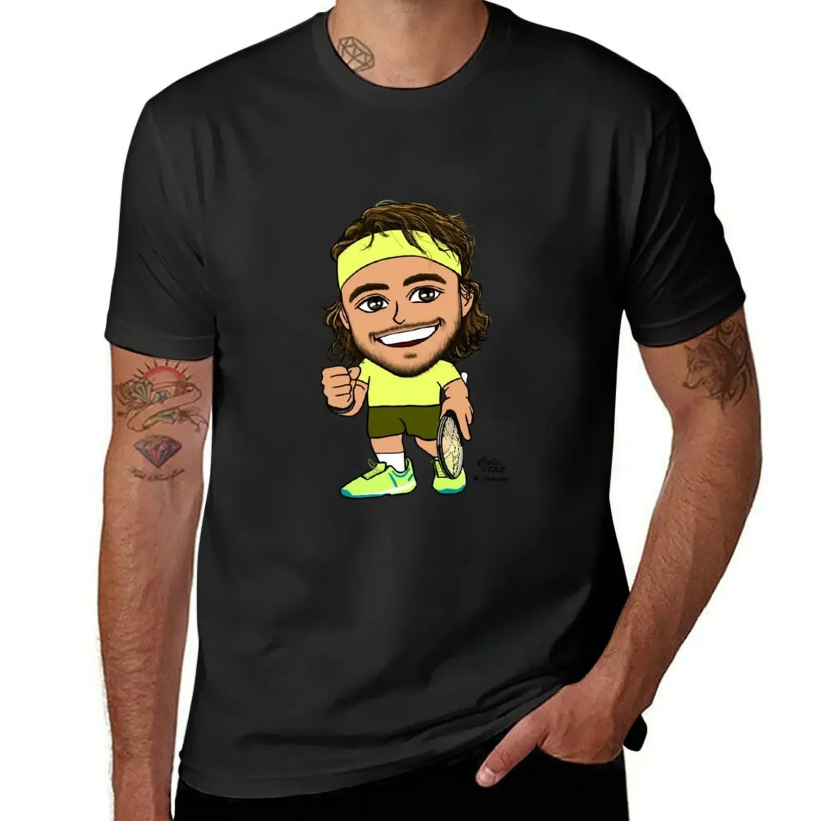 Stefanos Tsitsipas T-Shirt plus size clothes shirts graphic mens t shirts