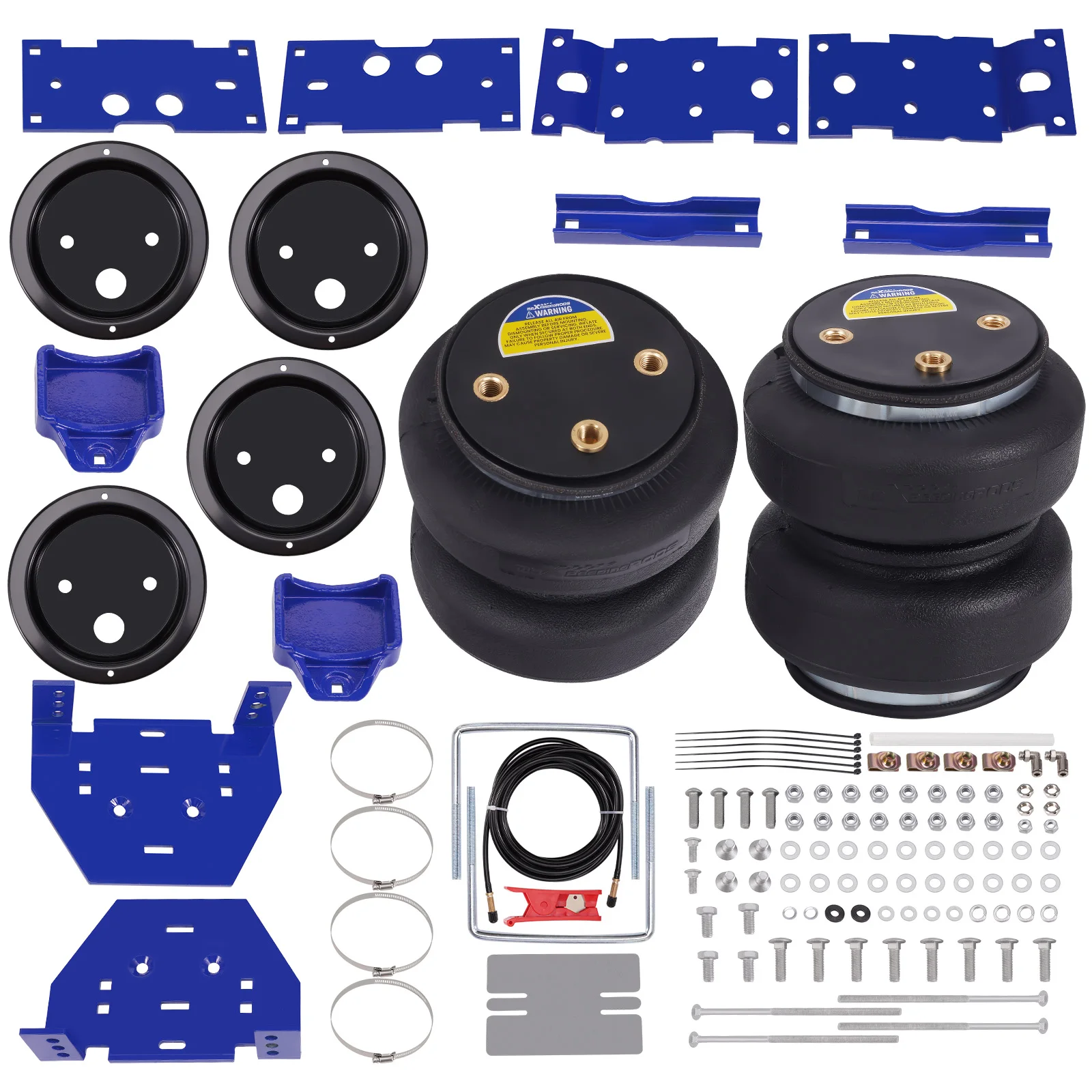 Rear Dual Bellows Air Assisted Spring Bag Kit for Ford F250 350 450 Super Duty 2017-2026 Pickup (Max. 5000 lbs)