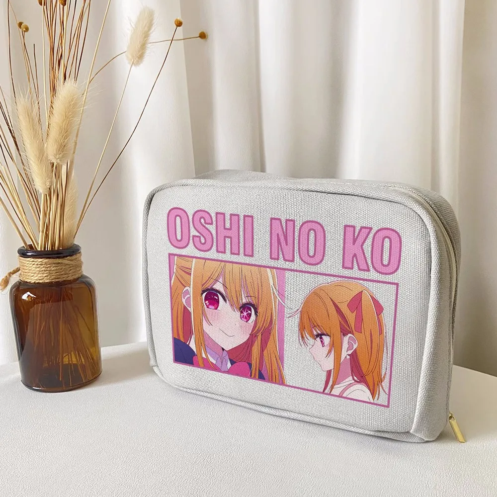 Anime OSHI NO KO Hoshino Ai Hoshino Akuamarin  Pencil Case Oxford Canvas Storage Bag Pencil Box Pencilcase School Pen Bag 1919