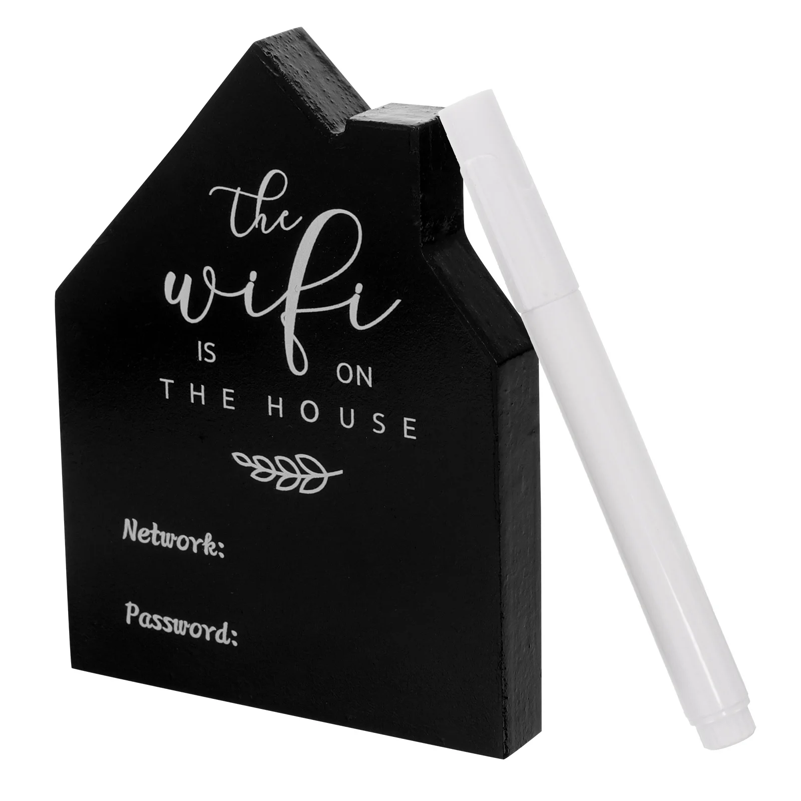 

1 set 1 Set Wood Wifi Password Board Table Top Display For Home Hotel Guest Room Wireless Network Sign Desk Wifi Reminder Decor