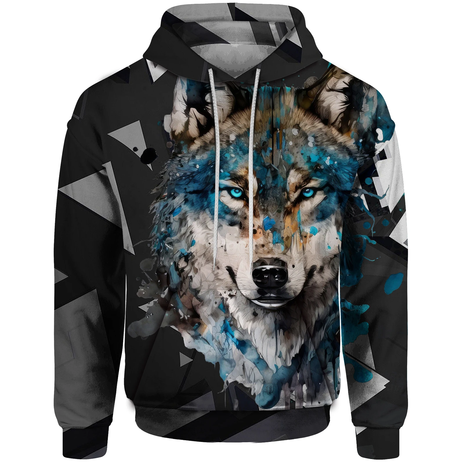 

Fall Winter Men's Hoodie Sweatshirt 3D Digital Printing Lion Wolf Print Pattern Fashion Street Hip Hop Style Sweatshirt 100-6XL