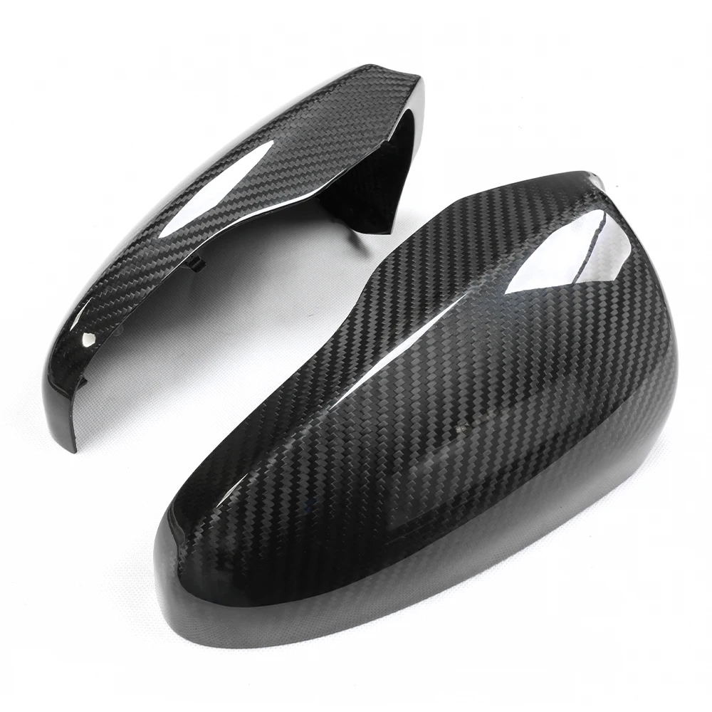 Real Dry Carbon Fiber Mirror Cover For BMW M6 F06 F12 F13 Side Rear View mirror caps replacement sicker 2012 2013 2016 - up