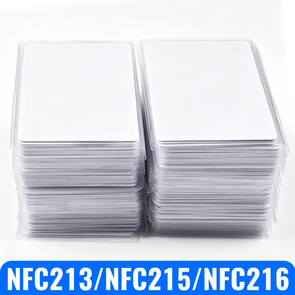 100/2Pcs NFC Ultra Light Ntag216 Ntag215 Ntag213  RFID White Card 13.56Mhz TAG ISO14443A Blank Keycard for All NFC Enabled Phone