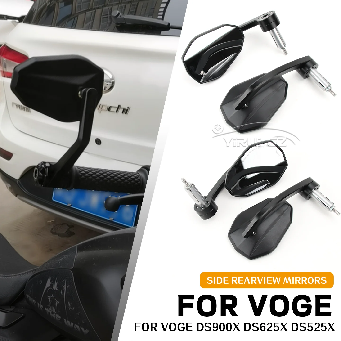 

Зеркало на конце руля мотоцикла, боковые зеркала заднего вида, широкое зрение для VOGE DS900X DS625X DS525X DS900X DS625X DS525X 900X