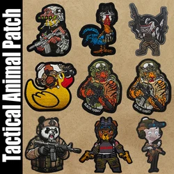 Tactical Rooster Tactical Duck Embroidered Patches Armband Backpack Badge With Hook and Loop Backing for Clothing