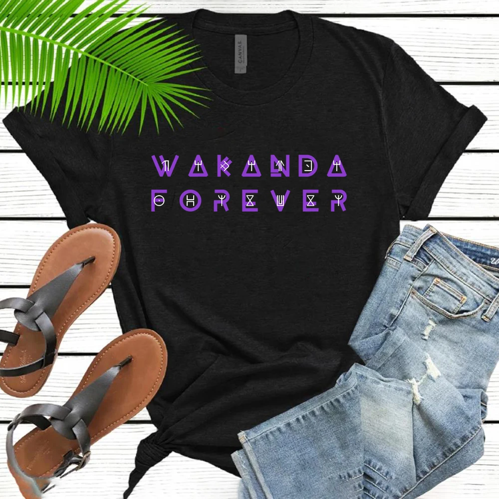 Wakanda Forever T-Shirt Black Panther 2 Shirt Trendy Suoerhero Inspired Tees Unisex Short Sleeve Casual Shirts Wakanda Tshirt