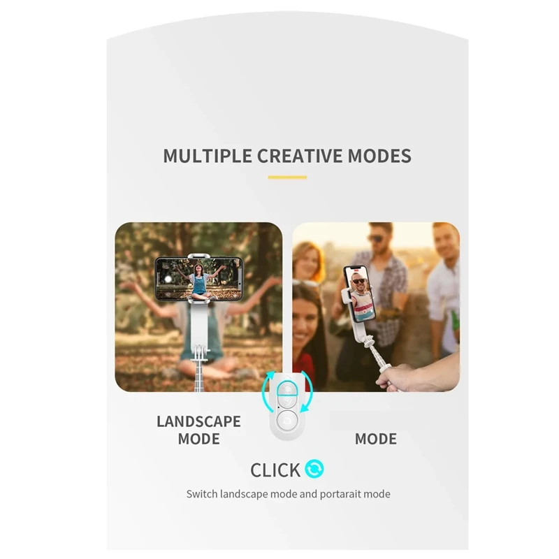 Handheld Gimbal Stabilizer Bluetooth Selfie Stick Holder Adjustable Fill Light Selfie Stand For Smartphone