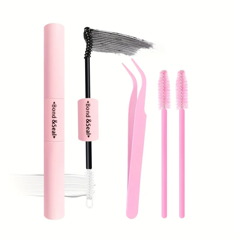 [Beginner Friendly Lash Kit] Bond & Seal Lash Glue, Lash Remover, Eyelash Curler, Precision Tweezers & Lash Brush
