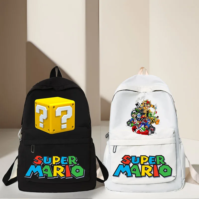 

Super Mario Student School Bag Cartoon Backpack Shoulder Bag for Teenager Boys Girls Casual Children's Travel Trend Bags Gift