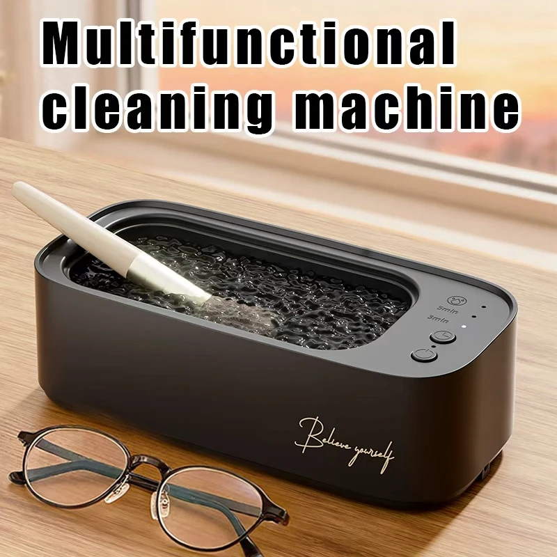 Multifunctionele ultrasone reiniger met automatische timing voor sieraden, horloges en brillen, moeiteloos thuisgebruik