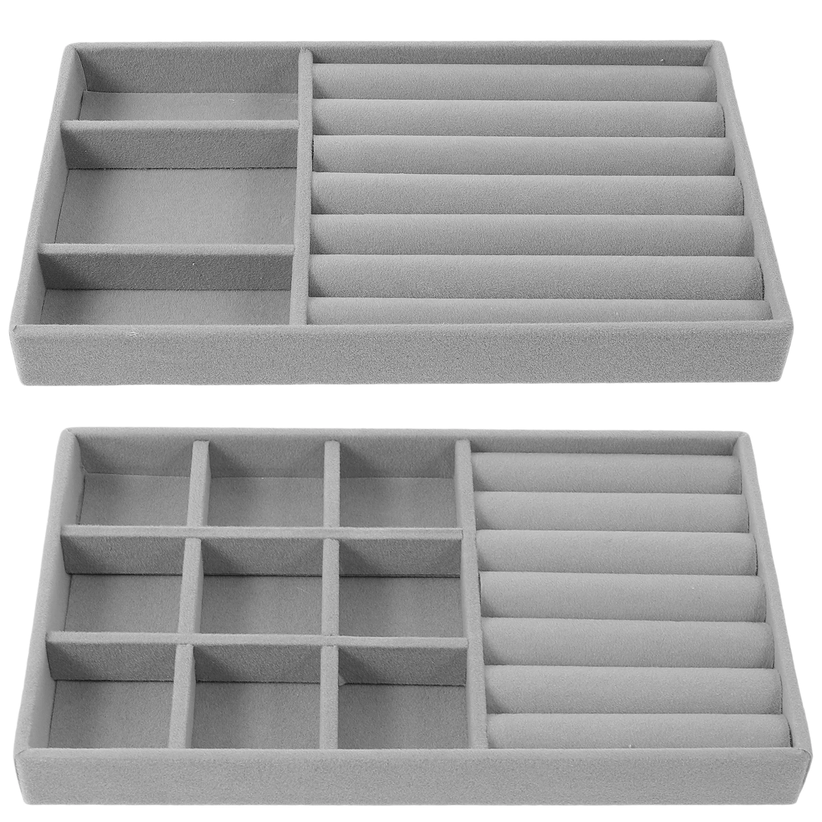 

2Pcs Beading Board Tool 18Compartments 6Compartments Flocking Jewelry Organizer Tray Storage Display Necklace Bracelet Ring bead
