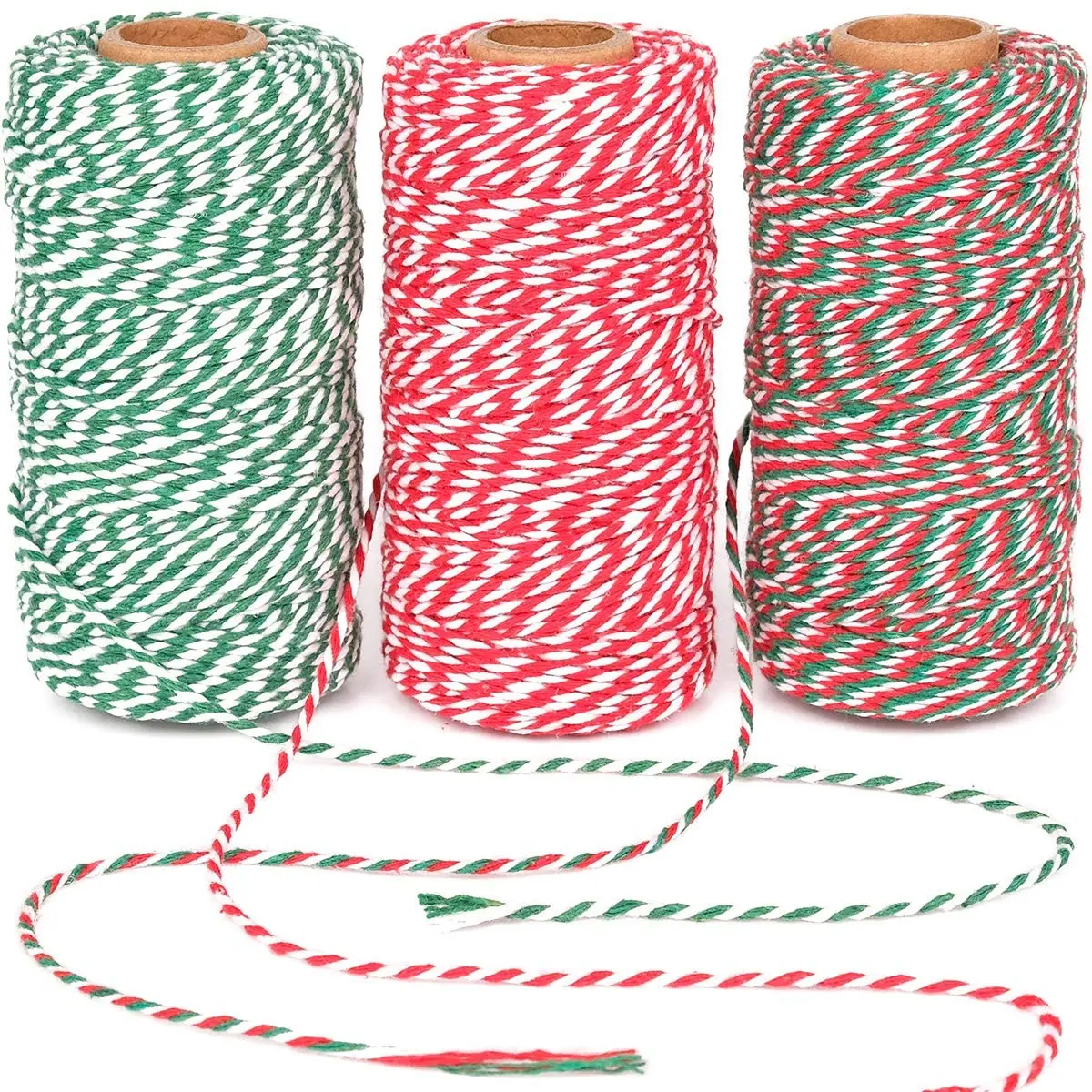 100M 2Mm Katoenen Bakker Macrame Touw Koord Kleurrijk Katoen Ambachten Touw Thuis Textiel Geschenkverpakking Kerst Bruiloft Decoratie