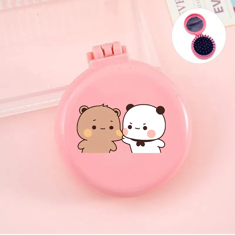 Bubu Dudu Air Cushion Comb with Mirror Yier Bear Panda Portable Mirror Massage Combs Cartoon Anime Hairdressing Folding Comb Hot - view 6