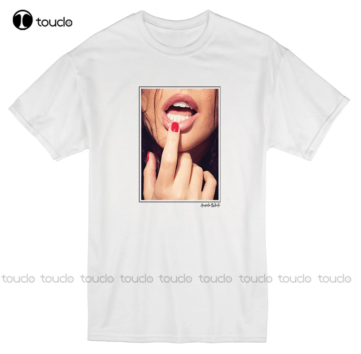 Angela White (Porn Star) T-Shirt Athletic Shirts Women Custom Aldult Teen Unisex Digital Printing Tee Shirts New Popular Tshirt