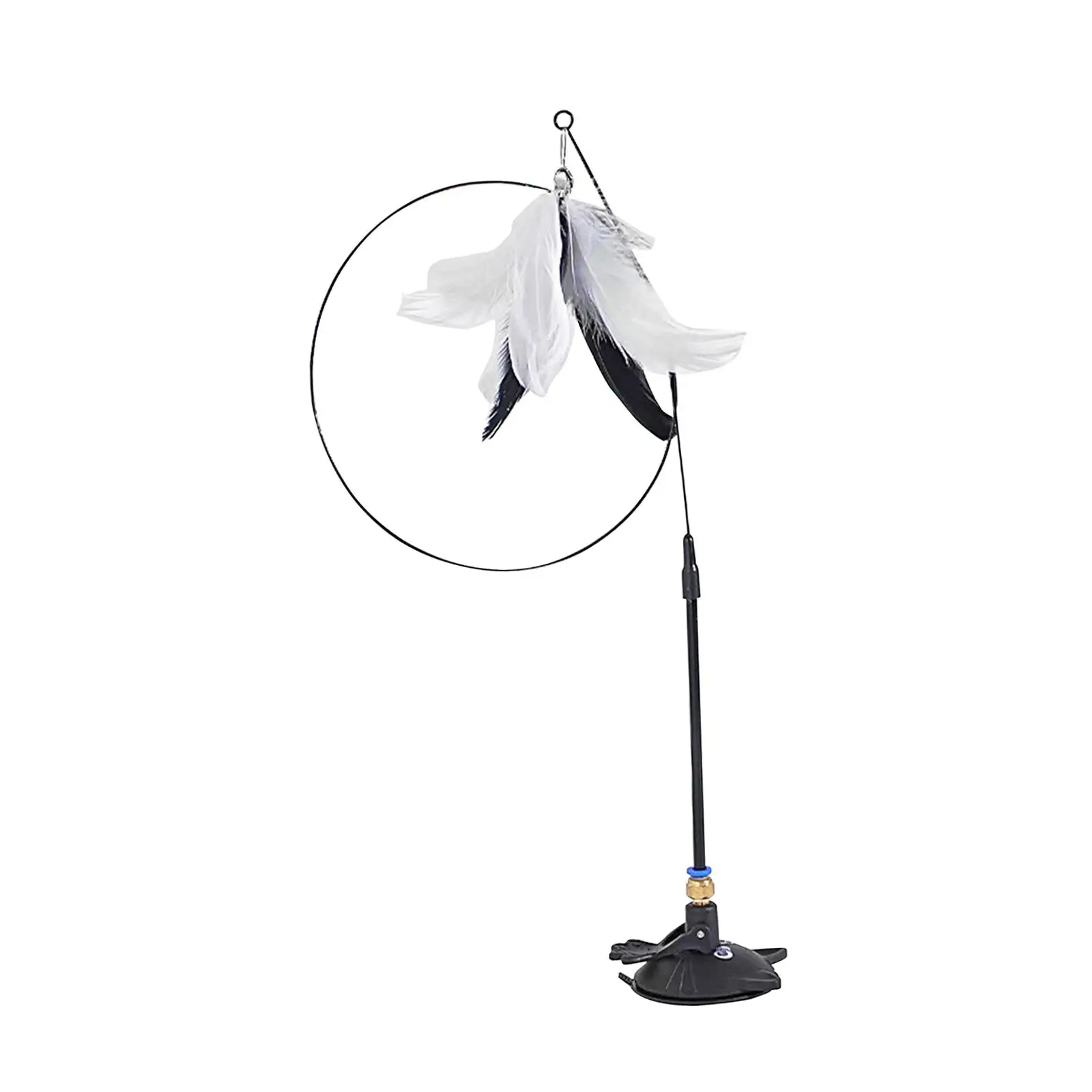 Jouet de anciers de chat avec ventouse, jouet d'exercice domestique, jouets de plumes portables pour animaux de compagnie, jeu d'exercice pour chatons
