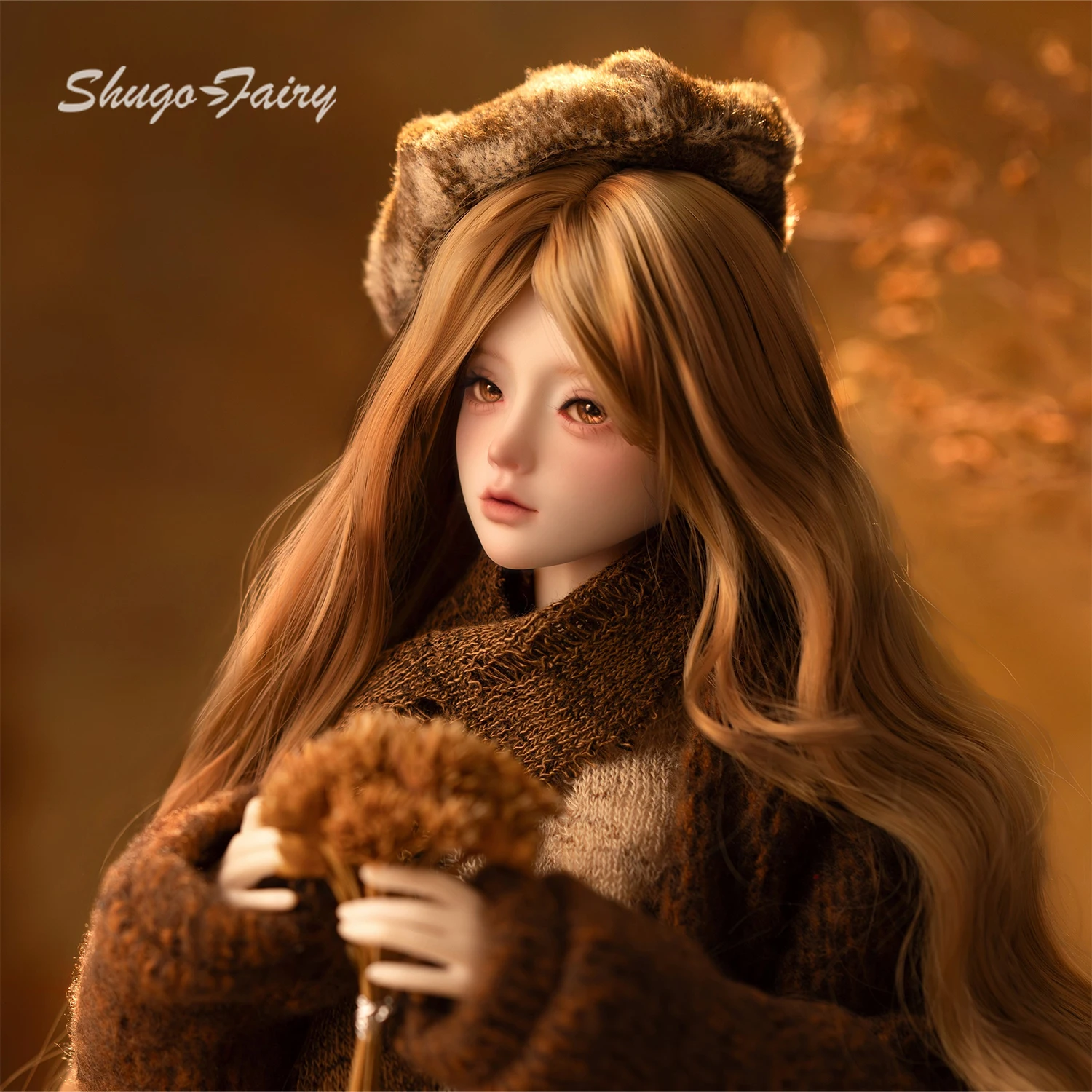 Boneca bjd 1/4 ariana outono maillard estilo aconchegante vibração literária malhas boina shugafairy figura de resina conjunto completo