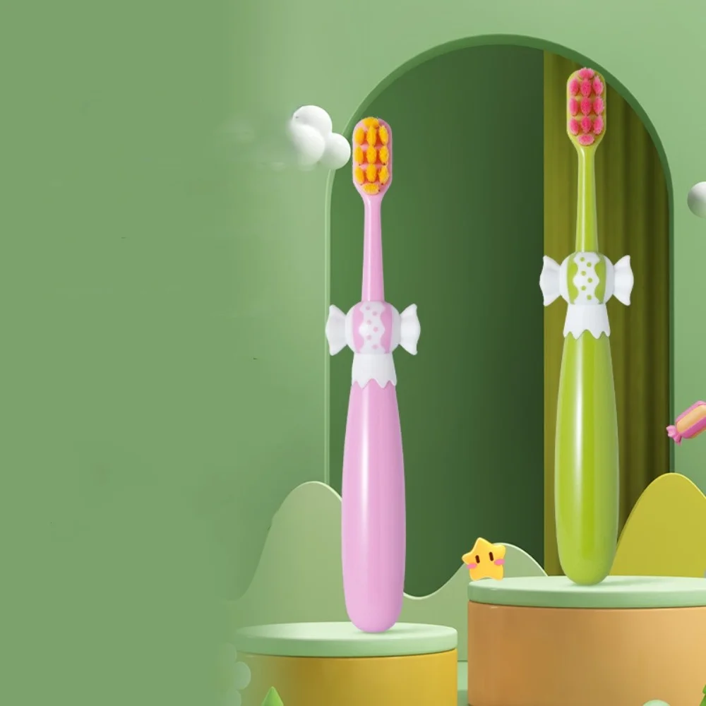 

Soft-bristled Candy Shape Toothbrush Food Grade Tooth Decay Prevention Children Toothbrush Teeth Cleaning Fresh Breath