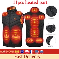 For Xiaomi 11 Areas Heated Vest Jacket USB Men Winter Electrical Heated Sleevless Jacket Outdoor Fishing For Hunting Vest 2021