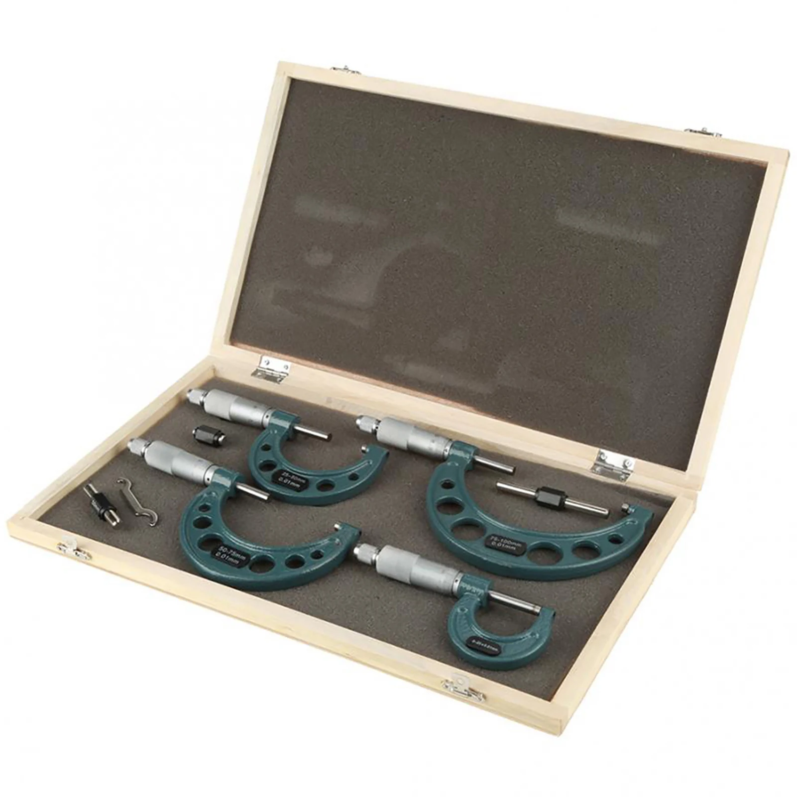 0-100mm metrisch Außen mikrometer Dicken messgerät Messschieber mit Gehäuse Außen mikrometer Außen