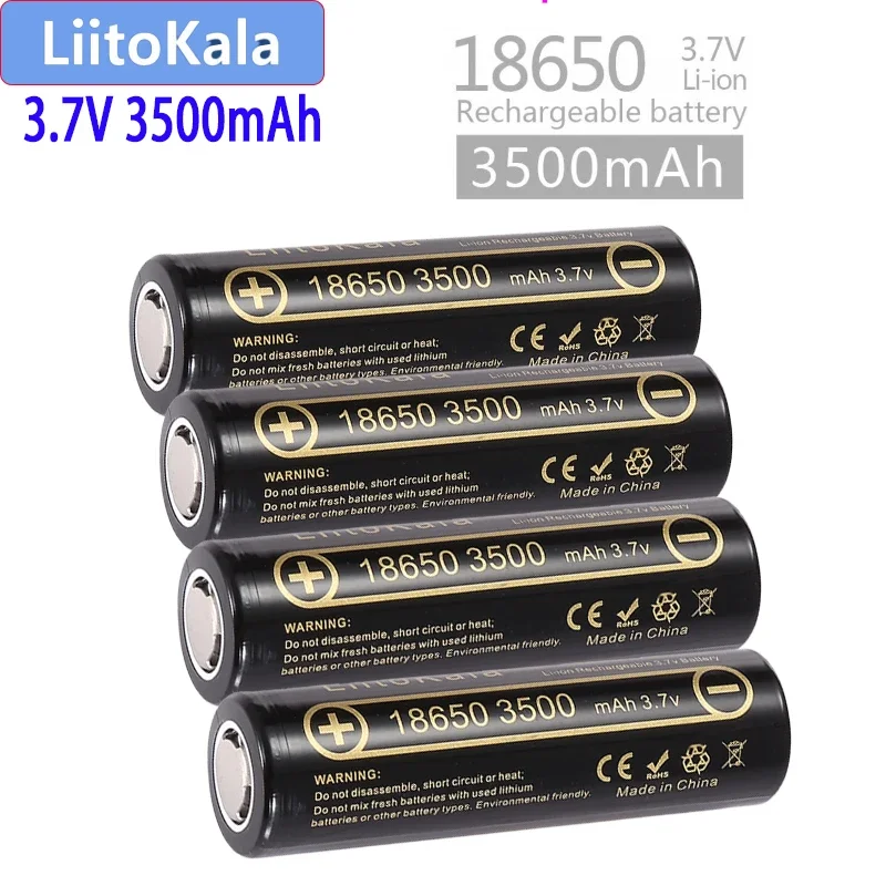 100% original genuine LiitoKala Lii-35A 18650 3500mAh 3.7V lithium-ion rechargeable battery 10A lithium battery high power flash