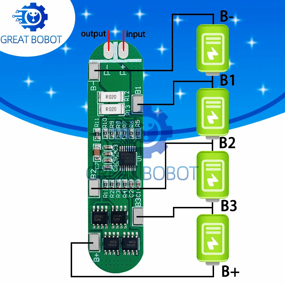 BS 4S 14.8V 12A Li - ion Battery Charger Board for 18650 - Ideal for 3.7V & 16.8V Batteries, 72 * 17 * 3.0mm