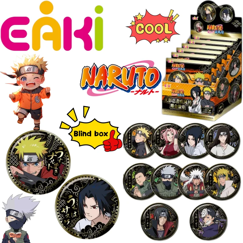 

Genuine EAKI Naruto Uzumaki Naruto Badge Blind Box High Color Value Cartoon Animation Print Student Party Collection Gift Toy