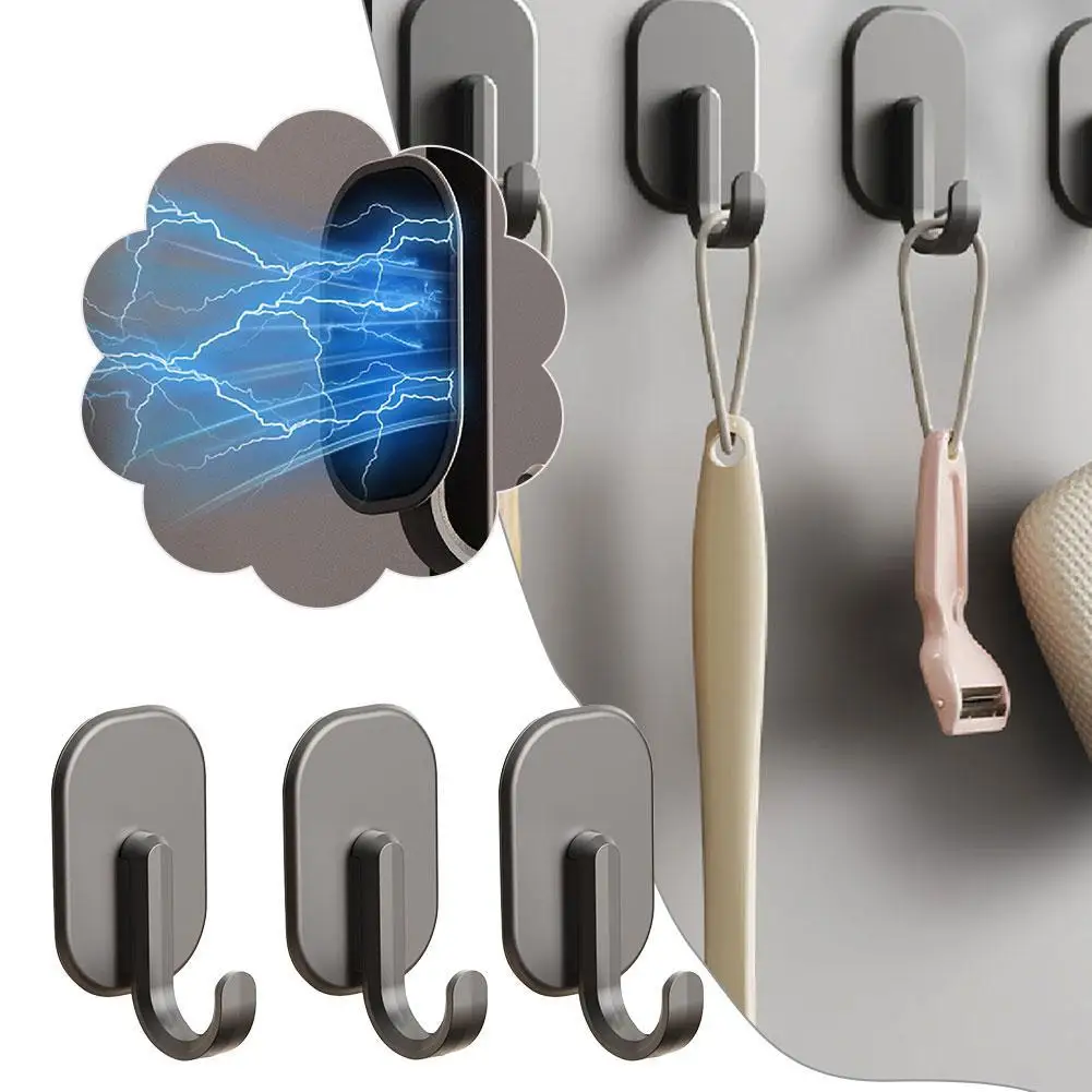 Gancio magnetico per frigorifero senza punzonatura Gancio portaoggetti per organizzazione cucina domestica Gancio magnetico forte multifunzionale riutilizzabile