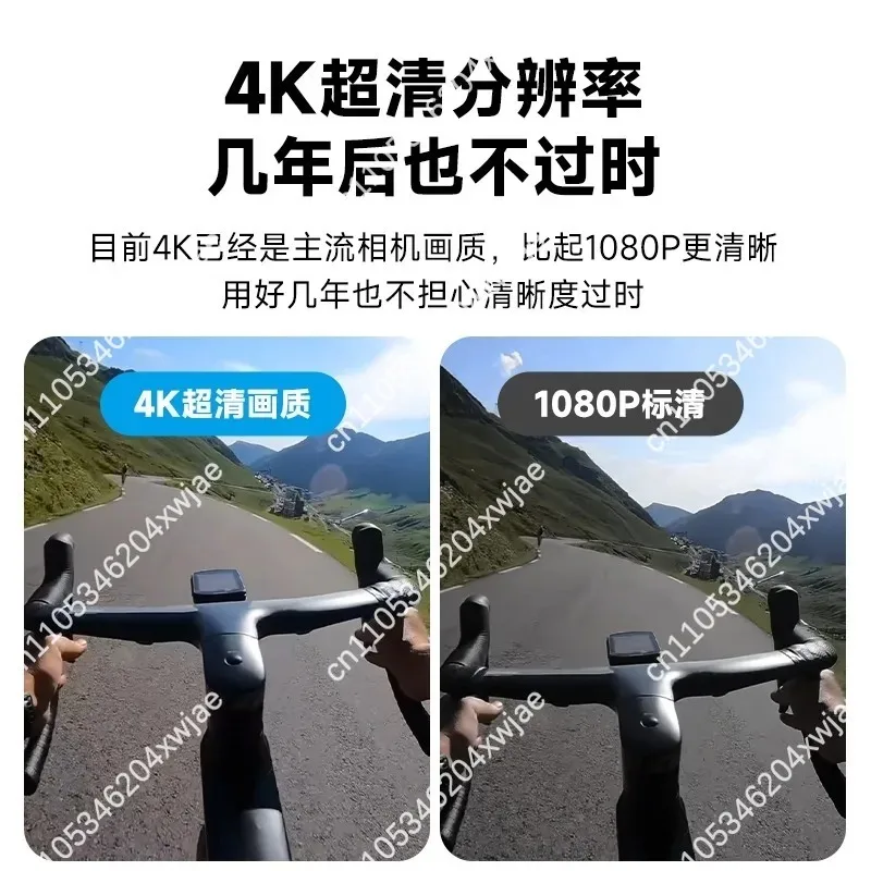 كاميرا 4K Thumb Action، كاميرا داش صغيرة لخوذة ركوب الدراجات النارية، مسجل فيديو غير 360 مع عدسة زاوية واسعة #3