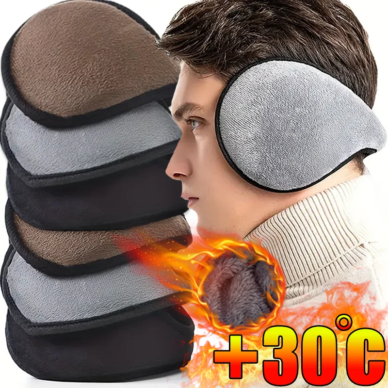 Soft Plush Thickening Ear Warmer Women Men Cold Proof Fashion Winter Earmuffs Solid Color Earflap Outdoors Protection Ear-Muffs