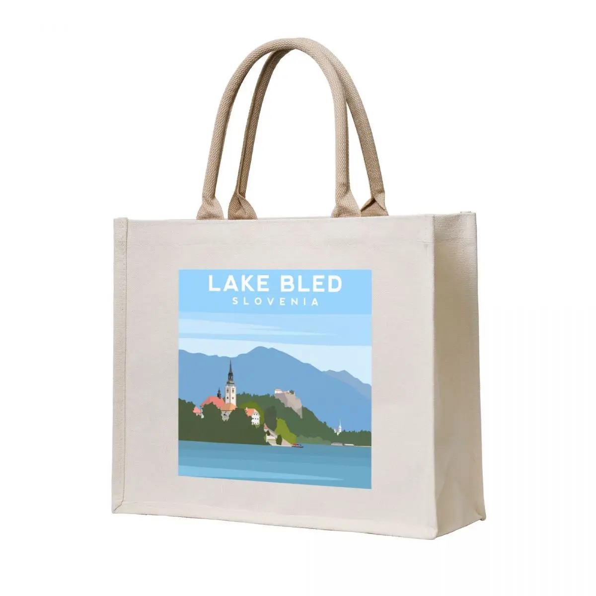 

Lake Bled, Slovenia Tote Bag canvas tote bags custom fabric bag canvas shopping bag