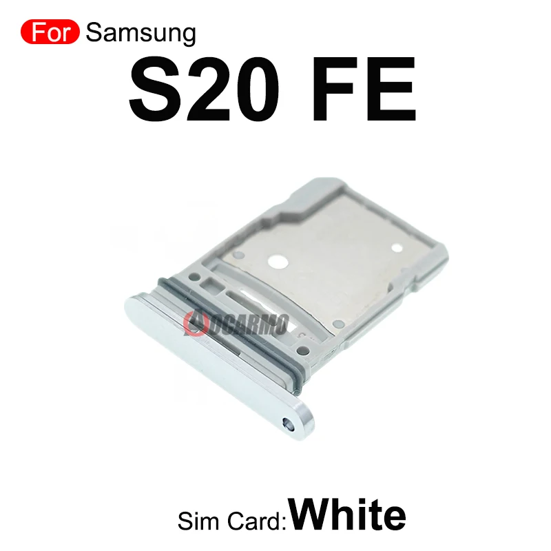 For Samsung Galaxy S20 FE Sim Card S20FE Dual Sim Tray MicroSD Holder Nano Slot Replacement Part