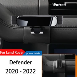 Car Phone Holder For Land Rover Defender 2020-2022 GPS Special Gravity Navigation Mobile Bracket 360 Degree Rotating Stand