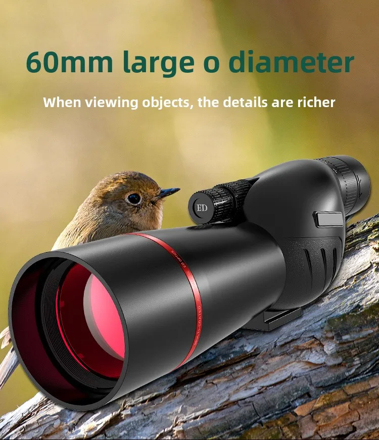 25-75X60 Large Eyepiece Night Vision High-power Photo Variable Magnification Birdwatching Mirror Outdoor Monoculars