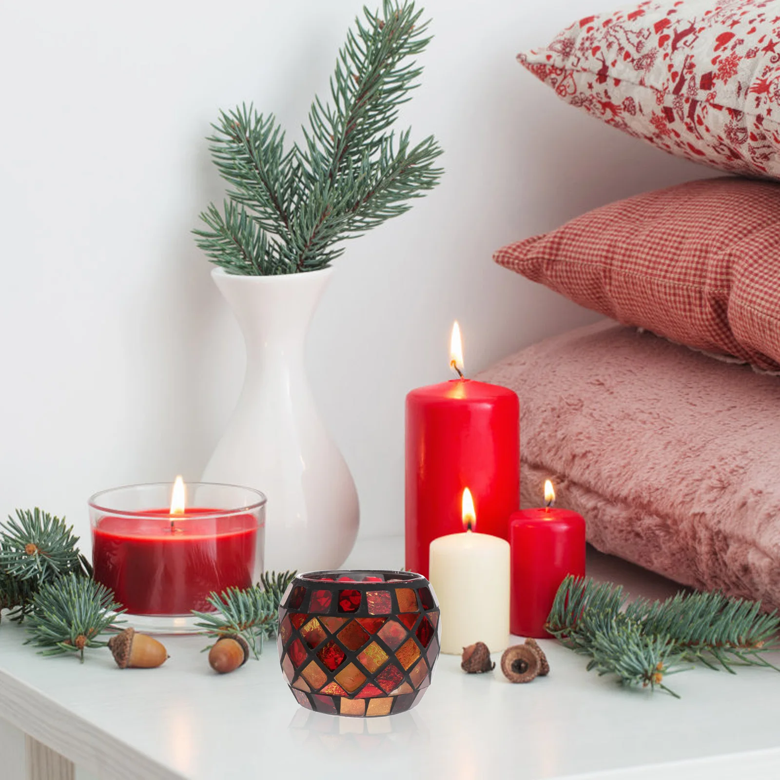 

Glass Candlestick Adornment Creative Design for Romantic Decor Dinner Parties Glass Candlestick