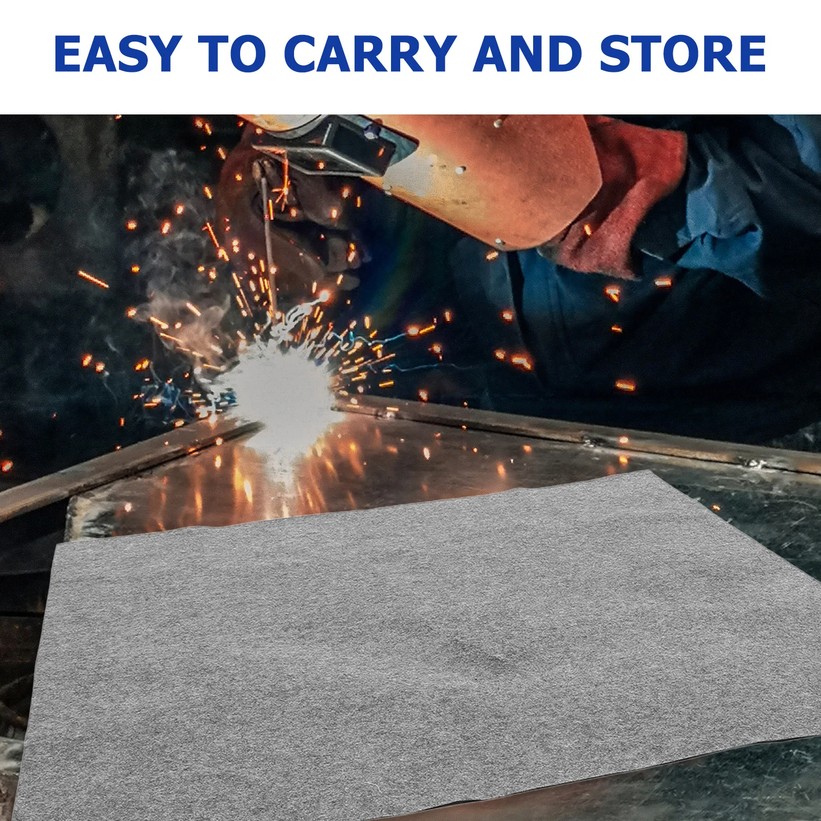 

1M Gray Flame Retardant Felt Welding Blanket Heat Resistant Fireproof Material for Home Camping Soldering Mat Protection