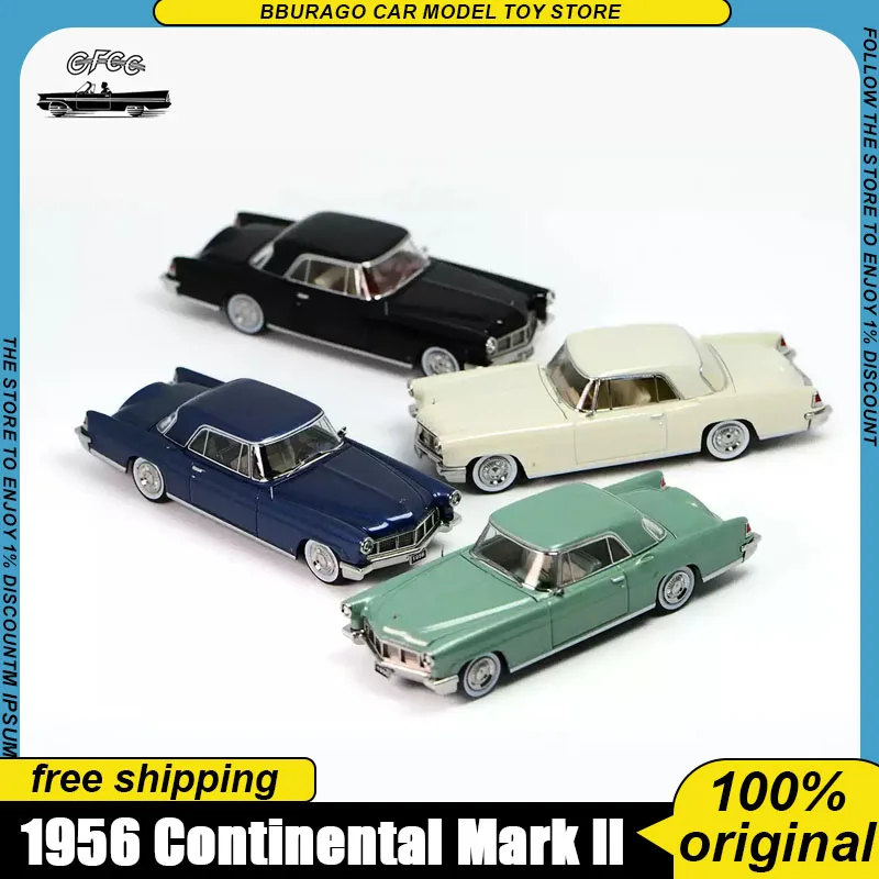 Preventa Gfcc 1:64 1956 Lincoln Continental Mark II Elvis Presley HEC Exclusivo Modelo Fundido a Presión Juguetes Coleccionables Niño Niña Navidad