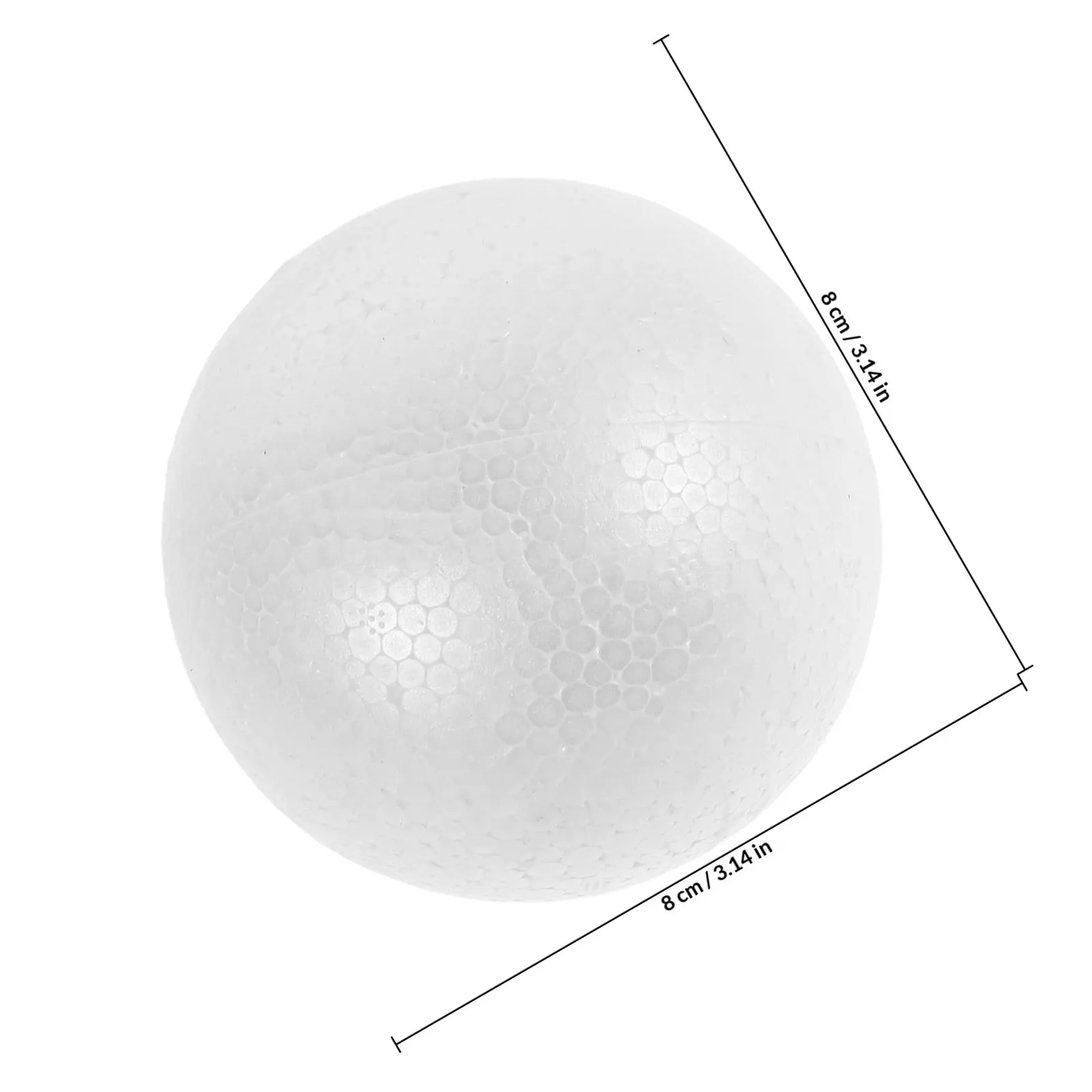 12Pcs White Foam Ball 8Cm Polystyrene Foam Ball for Crafting DIY Christmas Ornaments Valentine's Day Decorations Wedding Stage view 5